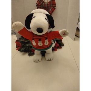 Gemmy Animated Musical Christmas Snoopy Peanuts Song 12.5" Tall